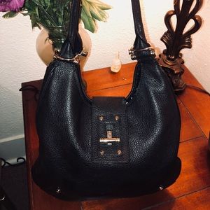 Banana Republic BlackLeather Hobo Satchel BagTote!